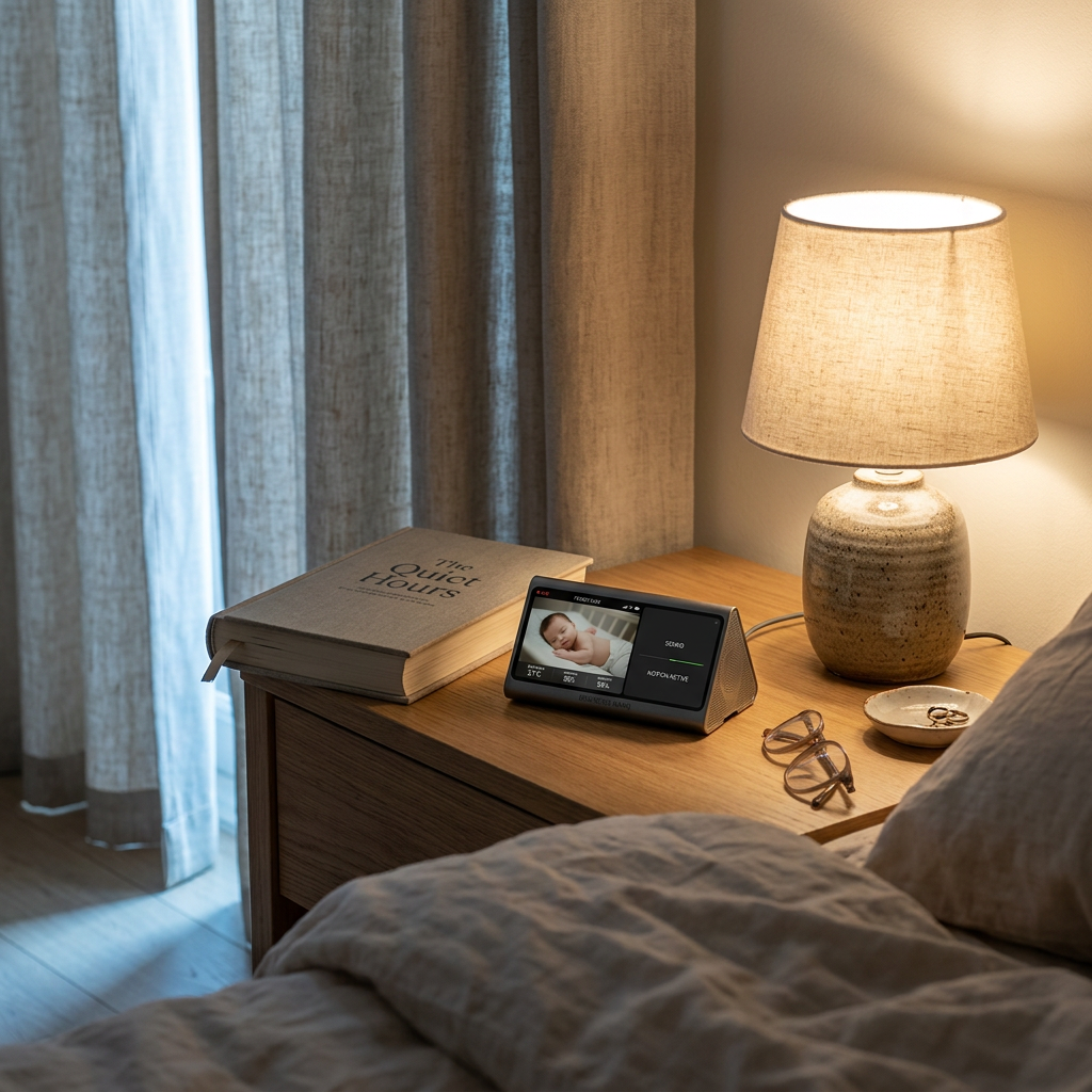 NANO on bedside table