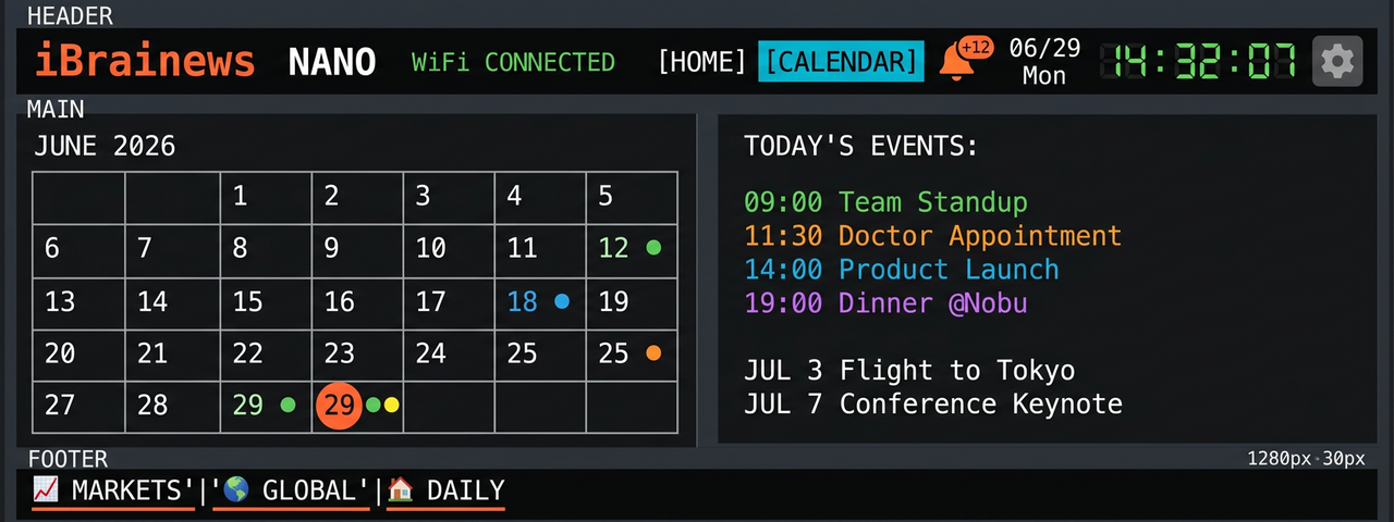 Calendar page