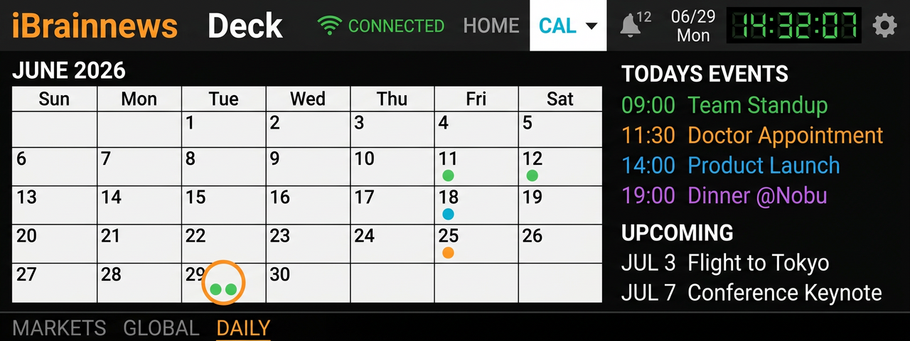 DECK □ Calendar