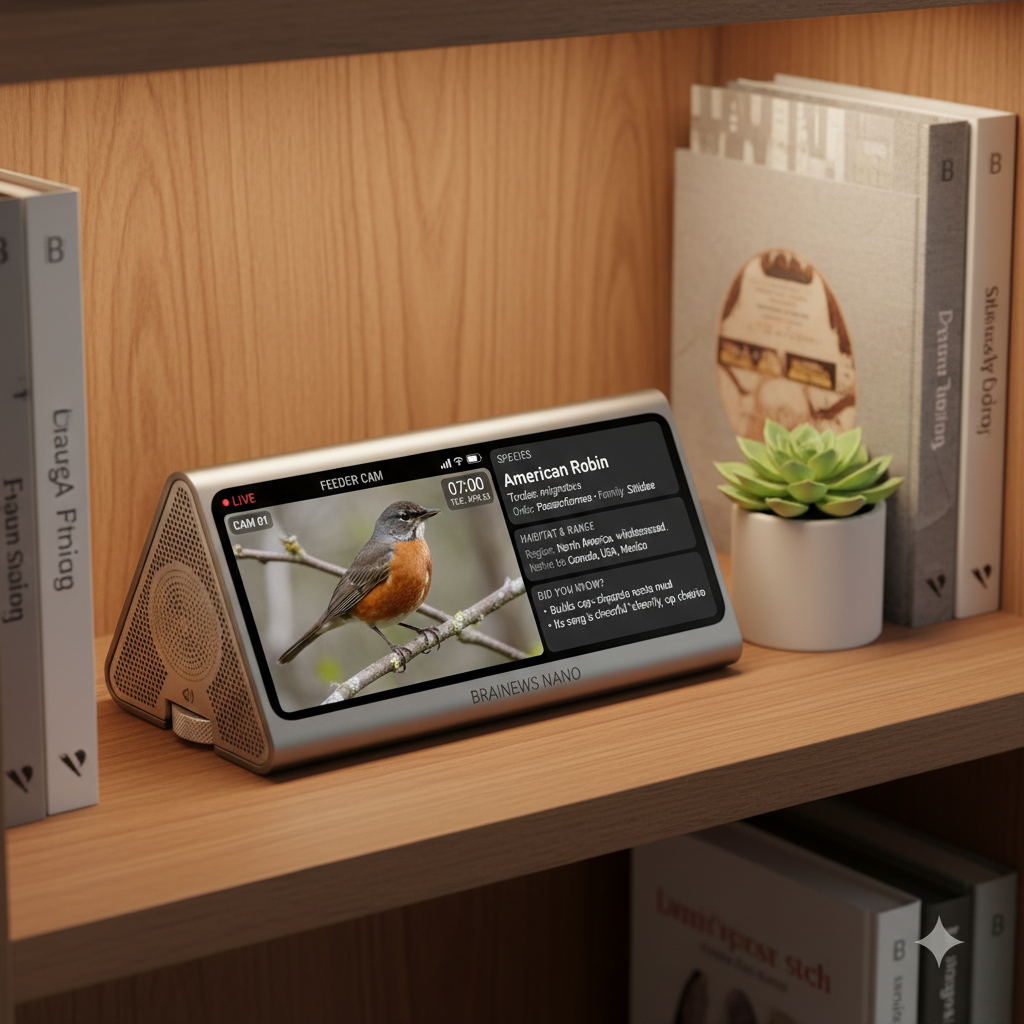 NANO on bookshelf